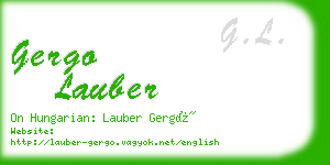 gergo lauber business card